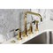 Kingston Brass Bridge Kitchen Faucet with Brass Sprayer, Polished Brass KS8282CKLBS - alternate 6
