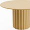 Homeroots 52" Brown Solid Wood Pedestal Base Round Top Dining Table 721001 - alternate 2