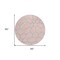 Homeroots 8' Pink Gray And Ivory Round Abstract Washable Indoor Outdoor Area Rug 600554 - alternate 3