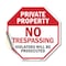 Signmission Private Property No Trespassing Vio, 18 Inch X 18 Inch, Vinyl Decal OC-D-18-167 - alternate 1