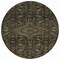 Homeroots 8' Charcoal Round Medallion Washable Indoor Outdoor Area Rug 607394 - alternate 3