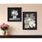 Homeroots Set Of Two Lilac and Wild Plum Bouquet Black Framed Print Wall Art, 2PK 407986 - alternate 2