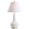 Jonathan Y Copenhagen 29" Ceramic/Metal LED Table Lamp, White/Brass JYL6207B - alternate 1