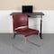 Flash Furniture Burgundy Plastic Stack Chair, PK5 5-RUT-238A-BY-GG - alternate 3