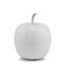 Homeroots 8" White Aluminum Decorative Apple Tabletop Sculpture 383743 - alternate 1