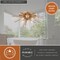 Vaxcel Aria 22.5-in Natural Brass 4 Light Mid Century Modern Sputnik Flush Mount Ceiling Fixture with Glass Accents C0250 - alternate 3