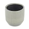 Homeroots 6in Gray Striped Ceramic Indoor Outdoor Round Pot Planter 487434 - alternate 2