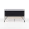 Martha Stewart Amelia Queen Upholstered Platform Bed w/Curved Headboard and Cushioned Siderails, Wood Slat, Gray TW-3WDB02B-Q-GY-MS - alternate 4