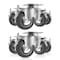 Powertec 3'' Swivel Plate Caster Wheels with Brake & 1280 lbs Loads, Dual Locking Rubber Castor Wheels, 8PK 17023-P8N - alternate 1