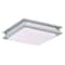 Vaxcel Horizon 12-in W LED Satin Nickel Flush Mount Ceiling Light Fixture White Shade C0152 - alternate 1