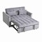 Homeroots 73" Gray Velvet Sleeper Sleeper Reclining Sofa With Toss Pillows 721464 - alternate 1
