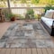 Homeroots 10' X 14' Pewter Khaki And Charcoal Abstract Washable Indoor Outdoor Area Rug 630788 - alternate 4