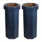 Happimess Fleur 25-Gallon Disposable Corrugated Cardboard Event Trash Can and Recycling Bin, Denim Blue, 2PK HPM1300H-SET2 - alternate 5