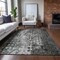 Homeroots 5' X 8' Charcoal Ikat Washable Indoor Outdoor Area Rug 576978 - alternate 4
