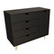 Homeroots 35" Black Solid Wood Four Drawer Combo Dresser 489583 - alternate 1