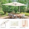 Pure Garden 10 Rectangular Patio Umbrella, Beige 50-LG1277 - alternate 4
