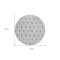 Homeroots 8' Silver And Gray Round Geometric Washable Indoor Outdoor Area Rug 595771 - alternate 5