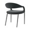 Armen Living Morgan Upholstered Dining Chair with Matte Black Iron and Charcoal Fabric - Set of 2 LCMOSIBLKCH - alternate 3