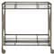 Homeroots 34in X 20in X 35in Antique Brass Metal Serving Cart 319141 - alternate 4