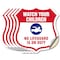 Signmission Pool Safety Shield Sign Attention Watch, 4 inch X 4 inch, Vinyl Decal, 5PK SHI-D-5PACK-4-430 - alternate 1