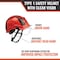 Malta Dynamics SafetyHelmet w/Clear Visor, Polyethylene, Ratchet, Red, Fits Hat Size One Size Fits Most HTR1101 - alternate 3