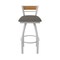 Holland Bar Stool Co Revelle 36in Swivel Extra Tall Bar Stool, Anodized Nickel Finish, Medium Back, Graph Chalice Seat 881 - alternate 5