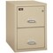 Fireking 15-1/4" W 2 Drawer Fire-Resistant Vertical File Cabinet, Parchment, Legal 2-2130-2PA - alternate 1