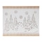Homeroots 16" X 19" Natural And White Winter Village Christmas Trees Hanging Wall Decor 634742 - alternate 1