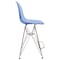 Leisuremod Cresco Modern Acrylic Barstool with Chrome Base and Footrest, Transparent Blue CB30TBU - alternate 4