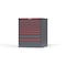 Strong Hold 9 drawer cabinet - (6x 2ft, 3x 3ft) - Red accents - Keyed Alike S3036-PPAAS-0901DS - alternate 3