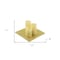 Homeroots Set of Three Ivory Flameless Pillar Candles With Gold Holder, 3PK 483931 - alternate 2