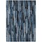 Homeroots 8' X 10' Blue Black And Gray Striped Washable Indoor Outdoor Area Rug 603218 - alternate 6