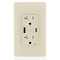 Leviton USBReceptacle, 20A, Almond, Thermoplastic GUAC2-T - alternate 3