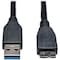 Tripp Lite Eaton Tripp Lite Series USB 3.0 SuperSpeed Device Cable (A to Micro-B M/M) Black, 1 ft. (0.31 m) U326-001-BK - alternate 1