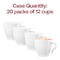 Smarty Had A Party 2 oz. White Square Plastic Mini Coffee Tea Cups (240 Cups), 240PK 6937W-CASE - alternate 3