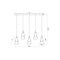 Z-Lite Aimie 5-Light Linear Chandelier, 6 in W, Matte Black 828P6-5L-MB - alternate 5