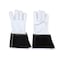 Supremeplus Cut & Impact Resistant Goatskin Leather Gloves, HI-VIZ Black Cuff, White & Black, Large, Pair 1 SP-6014 - alternate 1