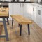 Flash Furniture Natural Acacia Wood Bench with Black Flared Legs THB-B01322-NAT-GG - alternate 4