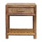 Homeroots 20" Brown Solid Wood One Drawer Nightstand 651836 - alternate 1