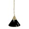 Holland Bar Stool Co Plain Black Pendant Light, Brass Fixture BL1BRBK - alternate 1