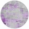 Homeroots 8' Lavender Gray And Ivory Round Abstract Washable Indoor Outdoor Area Rug 616875 - alternate 4