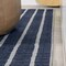Jonathan Y Rand Distressed Ticking Stripe Non-Slip Machine-Washable Navy/Gray 4 ft. x 6 ft. Area Rug WSH119A-4 - alternate 4