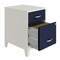 Space Solutions 14.25 in W 2 Drawer Vertical File Cabinet W/ Accessory Drawer & Legs, Pearl White / Navy 25935 - alternate 6