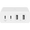 Belkin 108W USB-C CHARGER, GAN, 4-PORT, WHT, 2M CORD WCH010DQWH - alternate 3