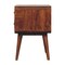 Homeroots 24" Brown Solid Wood Two Drawer Nightstand 651794 - alternate 3