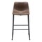 Homeroots Set of Two 29" Espresso and Black Faux Leather and Steel Counter Height Bar Chairs, 2PK 555695 - alternate 6
