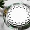 Smarty Had A Party 10.25" White with Black Dots Round Blossom Disposable Plastic Dinner Plates (120 Plates), 120PK 980-B-CASE - alternate 2