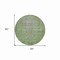 Homeroots 8' Fern Green Round Oriental Washable Indoor Outdoor Area Rug 607538 - alternate 4