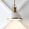 Jonathan Y Homer 13" 1-Light Modern Industrial Metal LED Dome Pendant, Brass Gold/White JYL9536D - alternate 4