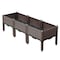 Homeroots 47" X 16" Dark Brown Heavy Duty Plastic Rectangular Self Watering Raised Garden Bed 569541 - alternate 3
